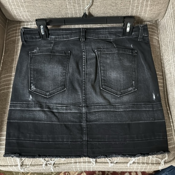 J Brand black denim distressed skirt - Picture 3 of 3